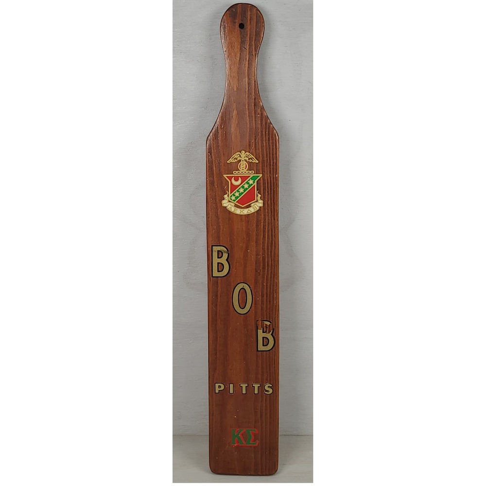 Vintage Kappa Sigma Fraternity Wooden Paddle AEKAB Bob Pitts 21.5 Inch